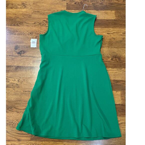 Casper Women's Color Block Knee Length Dress Green/Pink Size XXL NWT - Picture 2 of 7